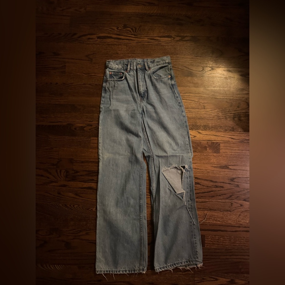 DR DENIMN HIGH WAISTED STRAIGHT LEG JEANS
